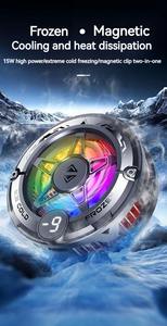 Enfriador Universal <span class=keywords><strong>para</strong></span> Teléfono <span class=keywords><strong>para</strong></span> Juegos, Ventilador de Refrigeración Magnético con Semiconductor, Pantalla Digital y Luces RGB - Product Image 5