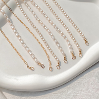 Collier à breloques EMANCO Rolo, chaîne de perles DIY, collier ajustable en acier inoxydable, accessoires de collier à fermoir, bijoux faits à la main pour femmes, cadeau