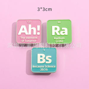 <b>Periodic</b> Science Creative Metal Brooches 3x3cm Alloy Pin For <b>Bags</b> Clothing Fashion Accessory - Product Image 1