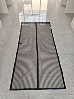 Moustiquaire magnétique moderne pour porte, en maille polyester, à fermeture automatique, mains libres, anti-insectes, installation facile, pour salon et salle de bain
