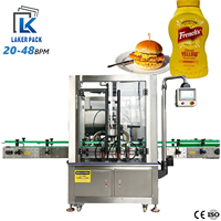 Ligne de remplissage automatique de sauce moutarde en bouteille à 2 têtes, machine à piston servo horizontale, produit chinois pour petites entreprises