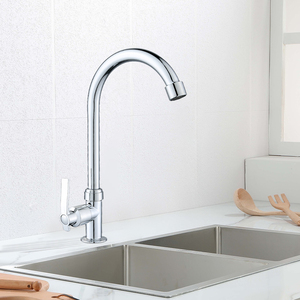 Rubinetto per Lavello da <span class=keywords><strong>Cucina</strong></span> Monocomando Solo Acqua Fredda, Plastica Cromata, Prezzo Conveniente per Acquisti all'Ingrosso - Product Image 2