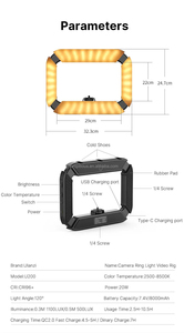 Ulanzi U200 caméra <span class=keywords><strong>téléphone</strong></span> anneau lumière vidéo plate-forme lumière de remplissage 2500K-8500K pour Smartphone caméra d'<span class=keywords><strong>action</strong></span> et <span class=keywords><strong>téléphone</strong></span> Clip Kit de lumière vidéo - Product Image 5