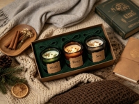 Ensemble de bougies parfumées Relaxlines Alpine Forest, cire de soja, pots en verre foncé, coffret cadeau de luxe pour la maison, les fêtes, les cadeaux de pendaison de crémaillère