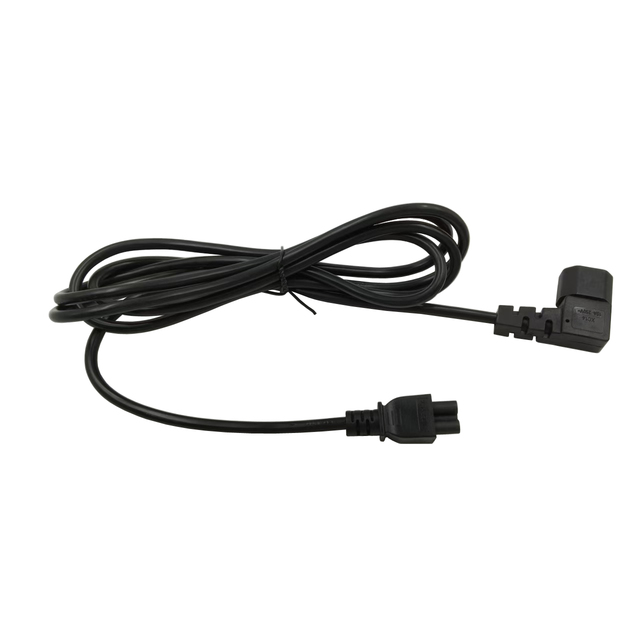 C14 Left Angle to C5 Power Cord, 2.5m, 0.75mm², Black, IEC 60320 C14 to Mickey Mouse C5 Power Cable for Printers.