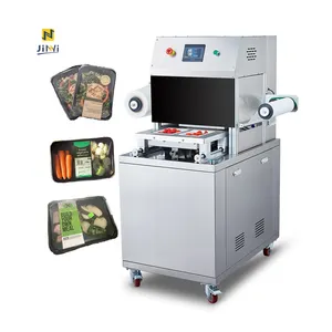 JINYI DQ320L, машина для запечатывания пластмассовых лотков с модифицированной атмосферой, машина для запечатывания лотков для бумажных контейнеров