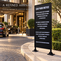 Panneau de signalisation en aluminium sur mesure pour extérieur, panneau d'information pour parking, signalétique autoportante pour hôtel avec lettres en acrylique en relief