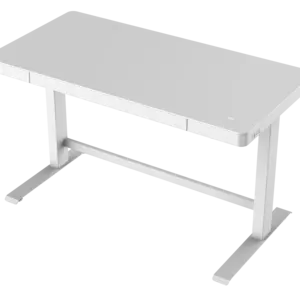 Tavolo per Computer in vetro per Workstation con supporto regolabile in altezza JIECANG con cassetto invisibile