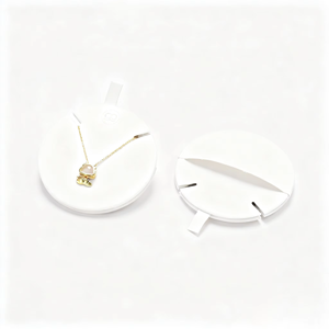 Cartes de présentation élégantes en cuir PU personnalisées avec logo imprimé ELE QUEEN pour colliers et pendentifs – Vente en gros - Product Image 3