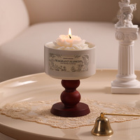 Set Hadiah Lilin Aroma Bunga Peony Mewah Buatan Tangan dengan Wadah Keramik, Lilin Kedelai Ramah Lingkungan, Aroma Tahan Lama