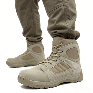DSF19 716 Khaki Suede Tactical <b>Boots</b> Breathable All Seasons Outdoor Anti Slip Men <b>Hiking</b> Walking Shoes - Product Image 1
