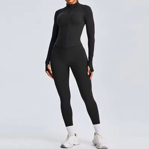 Conjunto de Chaqueta de Yoga Transpirable sin Costuras de Talla Grande, Ropa Deportiva para Fitness, Gimnasio y Running para Mujer, desde Almacén en EE. UU. - Product Image 3