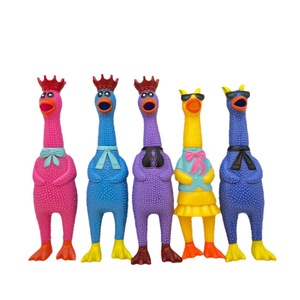 Juguetes Novedosos y Divertidos en Oferta, Pollo Gritón de 30 cm, Vinilo Ecológico, Juguetes de Compresión Multicolores, Diversión para Niños - Product Image 4
