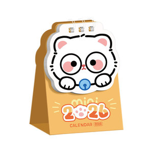 Calendario de escritorio con dibujos de gatos lindos 2026, mini calendario para estudiantes con función de planificador - Product Image 2