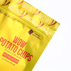 Bolsas de patatas fritas de plástico de grado alimenticio para aperitivos impresas personalizadas