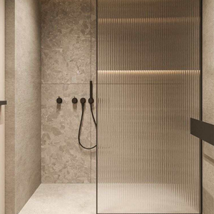 Verre texturé cannelé extra clair de 6 mm 8 mm, verre trempé <span class=keywords><strong>pour</strong></span> cloisons de maison, paroi de douche, écran de séparation - Product Image 2