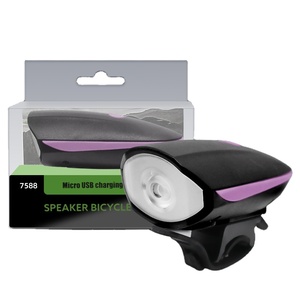 Wholesale Cycling Bicycle Bell with Rotatable Lens Waterproof Front Cycle Light Bike Horn