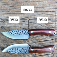Xingye couteaux de cuisine de boucher, manche en bois multifonction 4cr14 en acier inoxydable couper la viande, couteau tranchant Portable pour l'extérieur