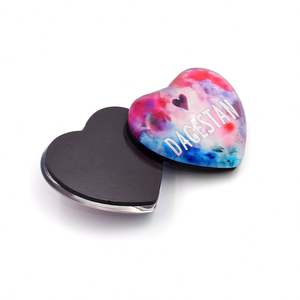 Aimants de réfrigérateur en verre avec logo personnalisé, aimant en cristal 3D en forme de dôme, souvenir néerlandais - Product Image 5