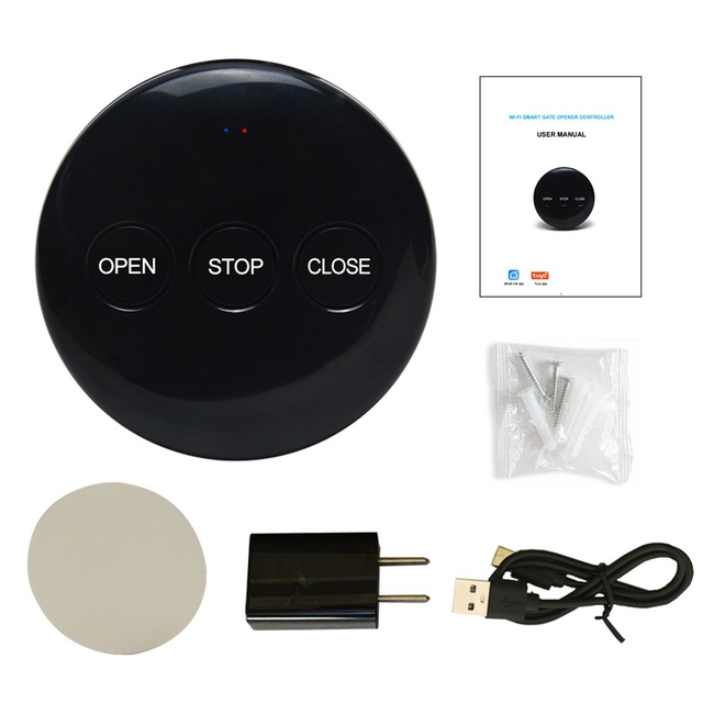 Tuya WiFi for Smart Door Opener Remote Gate Controller 5000m Range for Roller/Sliding/Swing Doors Smartphone App Control
