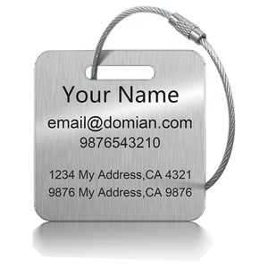 Hot-selling Custom Metal <b>Luggage</b> Tags with Personalized Logo Nameplates Travel Anti-Loss <b>Accessories</b> - Product Image 3