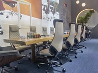 Fauteuil de Bureau Haut Dossier en Cuir Véritable avec Design de Luxe pour Mobilier Commercial