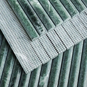 Mosaicos de Mármol Verde Guatemala, Color Verde Oscuro, Estilo Indio Moderno, para Paredes de <span class=keywords><strong>Fondo</strong></span> en Hogares y Residencias - Product Image 3