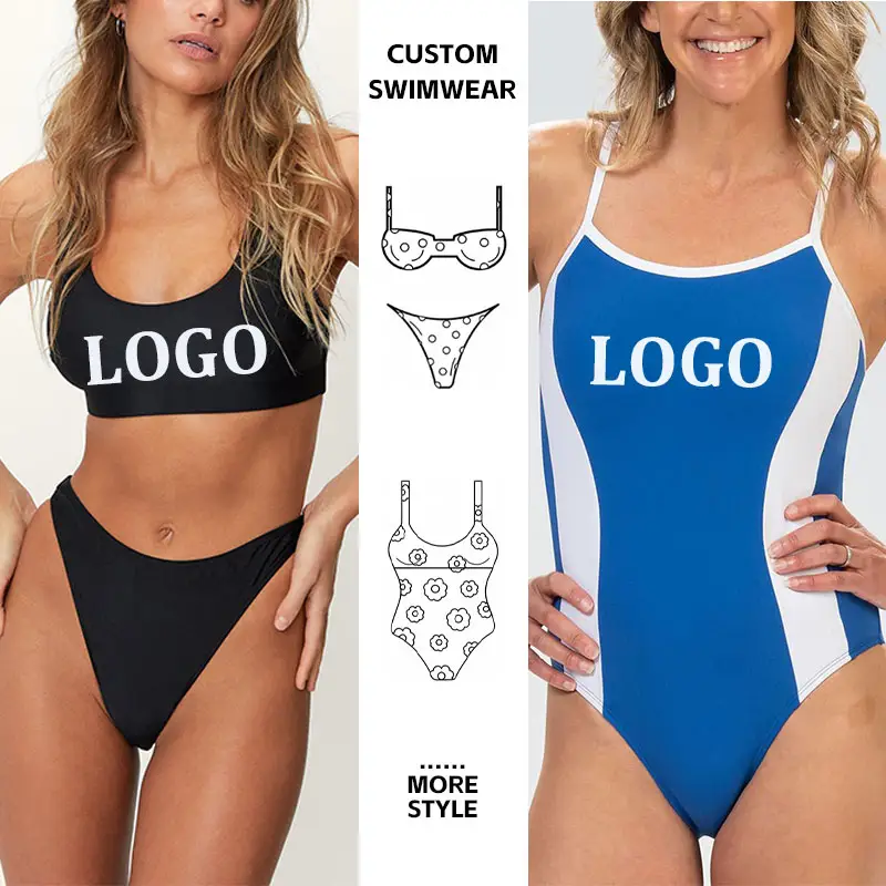 Aschulman LOGO Personalizado Bajo Moq Impresión de secado rápido Equipo de fitness Traje de baño Personalizado Traje de baño Mujeres Fabricante Oem