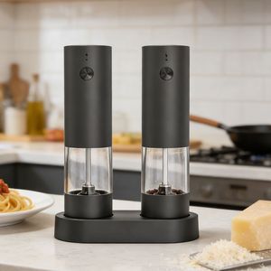Pilas de Pimienta y Sal Eléctricas Automáticas para Exteriores con Diseño Fabuloso y Operación con una Sola Mano, Juego de Molinillos de Sal y Pimienta para Barbacoa - Product Image 2