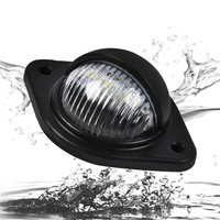Éclairage de plaque d'immatriculation LED noir et blanc 12V 24V pour camion, remorque, camping-car, moto, étanche
