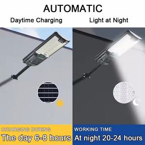 Lampe solaire extérieure étanche IP65 ZY ABS 100w 200w 300w 400w, lampadaire solaire LED tout-en-un avec détecteur de mouvement - Product Image 3