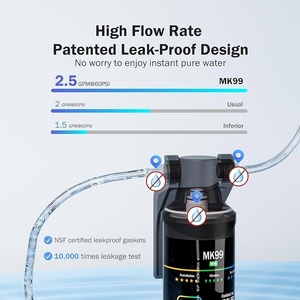 Hệ thống lọc nước NSF/ANSI 53 & 42 được chứng nhận công suất cao kết nối trực tiếp dưới hệ thống lọc nước uống - Product Image 3