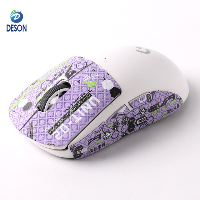 Deson Anti-Slip Printed Suede Full/Half Mouse Cover for Logitech G PRO X Superlight Wireless Gaming with Cutting