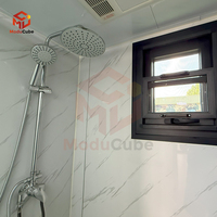 Moducube Maison conteneur extensible prête à l'emploi 20 pieds 40 pieds à vendre Maison préfabriquée pliable en acier léger Villa avec salle de bain