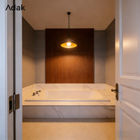 Baignoire rectangulaire autoportante en acrylique avec drain intégré, design écologique, portable pour intérieur, garantie 5 ans, nettoyage facile, immersion confortable