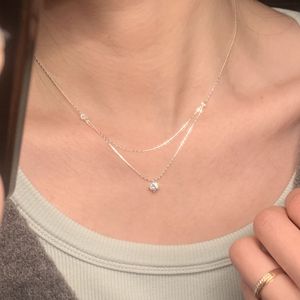 Collier multi-rangs en argent sterling S925 avec perle œil de chat, style médiéval italien, simple et personnalisé, luxe léger - Product Image 2