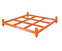 Étagère de stockage empilable pour palettes de marchandises avec couvercle supérieur en métal à revêtement en poudre personnalisé réglable