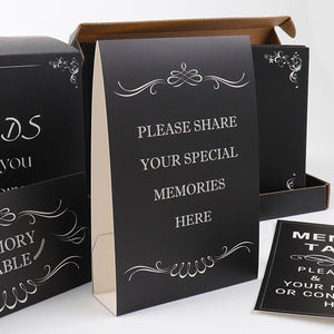 Hardcover Black Condo lence Memory Table-Karte in Loving Memory Funeral Guest Book-Sets für den benutzer definierten Druck - Product Image 6