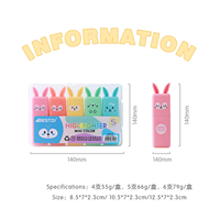 Stylo surligneur artistique personnalisé à tête inclinée, motif dessin animé mignon, multicolore