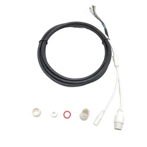 Custom 11 Cores CCTV RJ45 Poe Cable For IP Camera With 4 Waterproof Kits 12V DC Connector