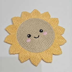Ricamo fai da te Girasole - Adesivi per <span class=keywords><strong>abbigliamento</strong></span>, scarpe, borse con faccina sorridente a cartone animato - Product Image 2
