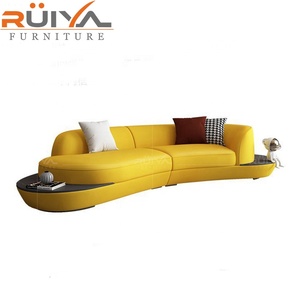 Sang Trọng Thiết Kế Thanh Lịch Vàng Da Cong <span class=keywords><strong>Sofa</strong></span> Thiết Kế Hiện Đại Cong <span class=keywords><strong>Sofa</strong></span> PHÒNG KHÁCH - Product Image 1