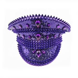Chapeau de fête à paillettes et strass pour festivals et anniversaires, accessoire de costume pour Burning Man, <span class=keywords><strong>rave</strong></span> et cosplay - Product Image 2