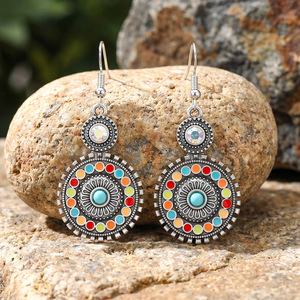 Bohemian Jewelry <b>Set</b> Necklace And Earrings Alloy <b>Crystal</b> Rhinestone Women's Party Fashion Jewelry - Product Image 4