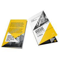 Service d'impression personnalisée de prospectus et de brochures OEM, dépliants tri-pliés, cartes postales en papier d'art/carton