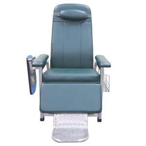 Hospital Reclining IV Drip Chair with <b>Footrest</b> and Shelf Single Person Use Foam-Filled Non-Electric KJW-04 - Product Image 3