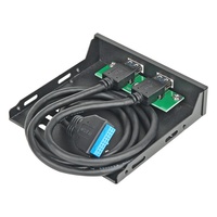 Panel Frontal flexible con 2 puertos USB 3,0, soporte Hub de 19 pines