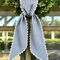 Ruban décoratif rayé en toile de style ferme, personnalisé en gros, pour ornement de porte de ferme