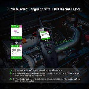เครื่องทดสอบแบตเตอรี่รถยนต์ Topdiag P100 12V ระบบไฟฟ้า วินิจฉัย OBD2 หน้าจอ LCD สำหรับรถยนต์ทุกประเภท - Product Image 5