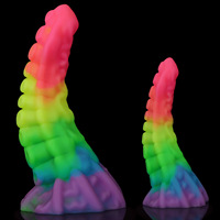 Dildos colorés qui brillent dans le noir, plugs anaux de formes uniques, dildos fluorescents, jouets de masturbation pour adultes pour hommes et femmes